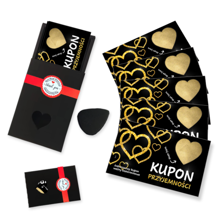 KUPONY ZDRAPKI Przyjemności Dzień Kobiet  walentynki Prezent dla niej niego VOUCHER 10x